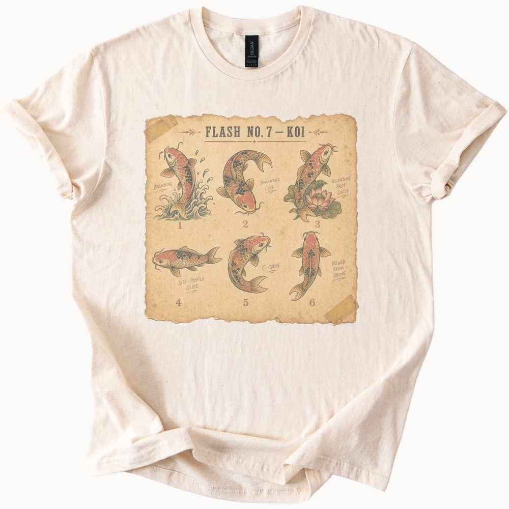 Flash No. 7 Koi Six-Pose Reference Sheet Tee